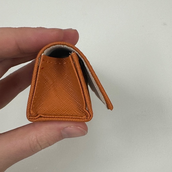 TORY BURCH ORANGE SMALL AUTHENTIC EYEGLASSES CASE Weekender Travel - Picture 3 of 7